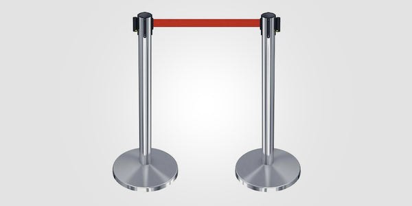 Stanchion post silver