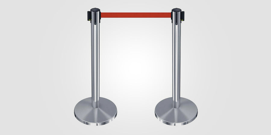 Stanchion post silver