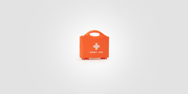 Orange first aid box