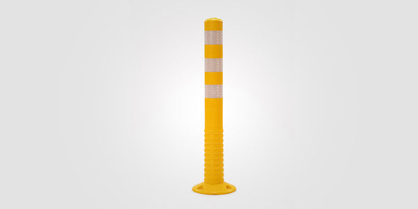 warning post yellow